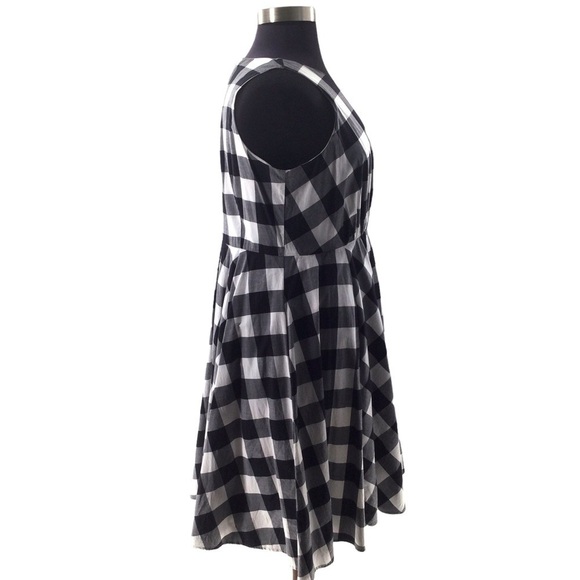 Lane Bryant Gingham Black and White Pinup Style Dress Plus Size - Picture 5 of 12